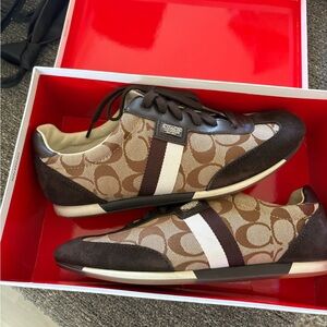 Coach Brown and Cream Men's Shoes